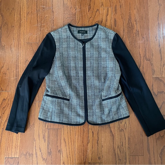 Talbots Jackets & Blazers - Talbots Black and Gray Plaid Blazer